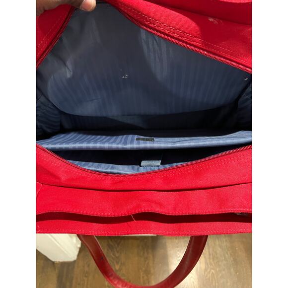 Ricardo Beverly Hills Red Travel Tote Bag Carry On Shoulder Laptop Pocket - Picture 6 of 9